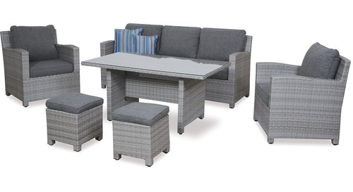 Baja 6-pce Low Dining Outdoor Lounge Suite